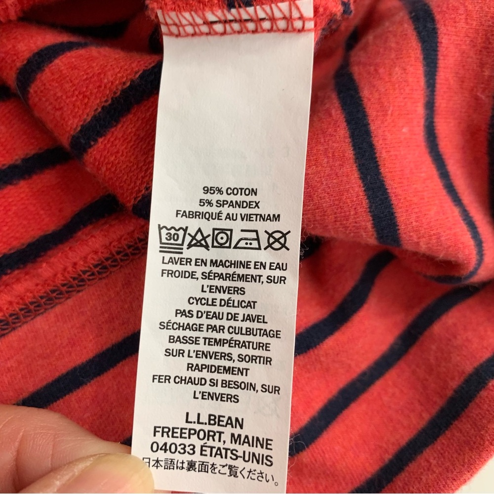 L.L. Bean Ultrasoft Sweatshirt Full-Zip Mock-Neck Jacket Stripe Size Small - Picture 8 of 10